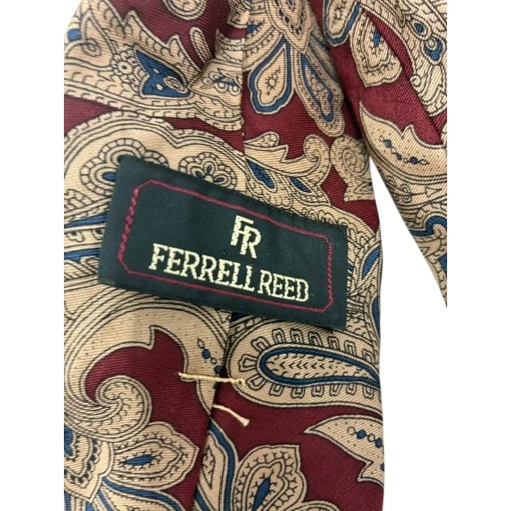 Ferrell Reed Paisley Tie - 100% Silk, USA, Hand Made